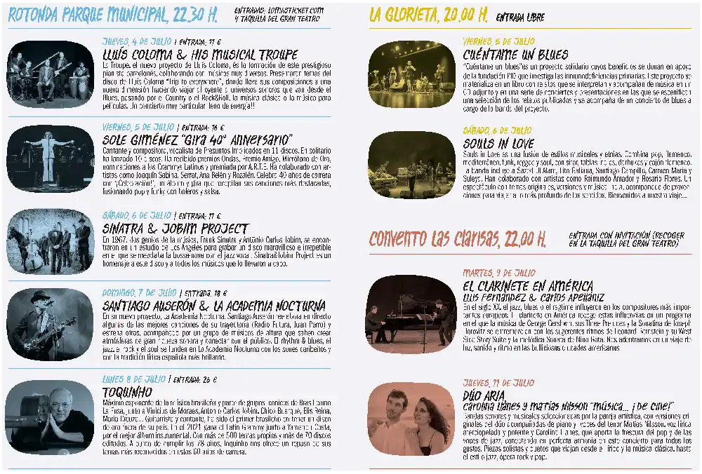 La nueva edición del Elx Festival Jazz llevará la música a la Rotonda
